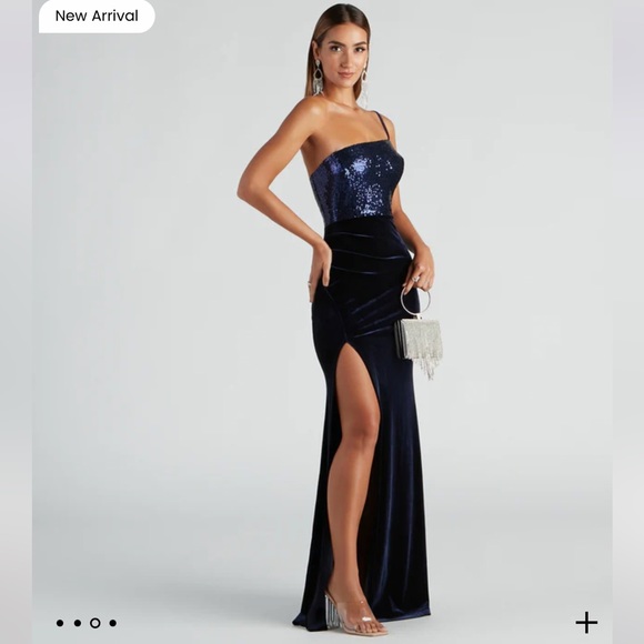 Sequin Velvet Mermaid Dress - Picture 2 of 2